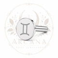 ♊ Gemini Zodiac Engraved Flat Back