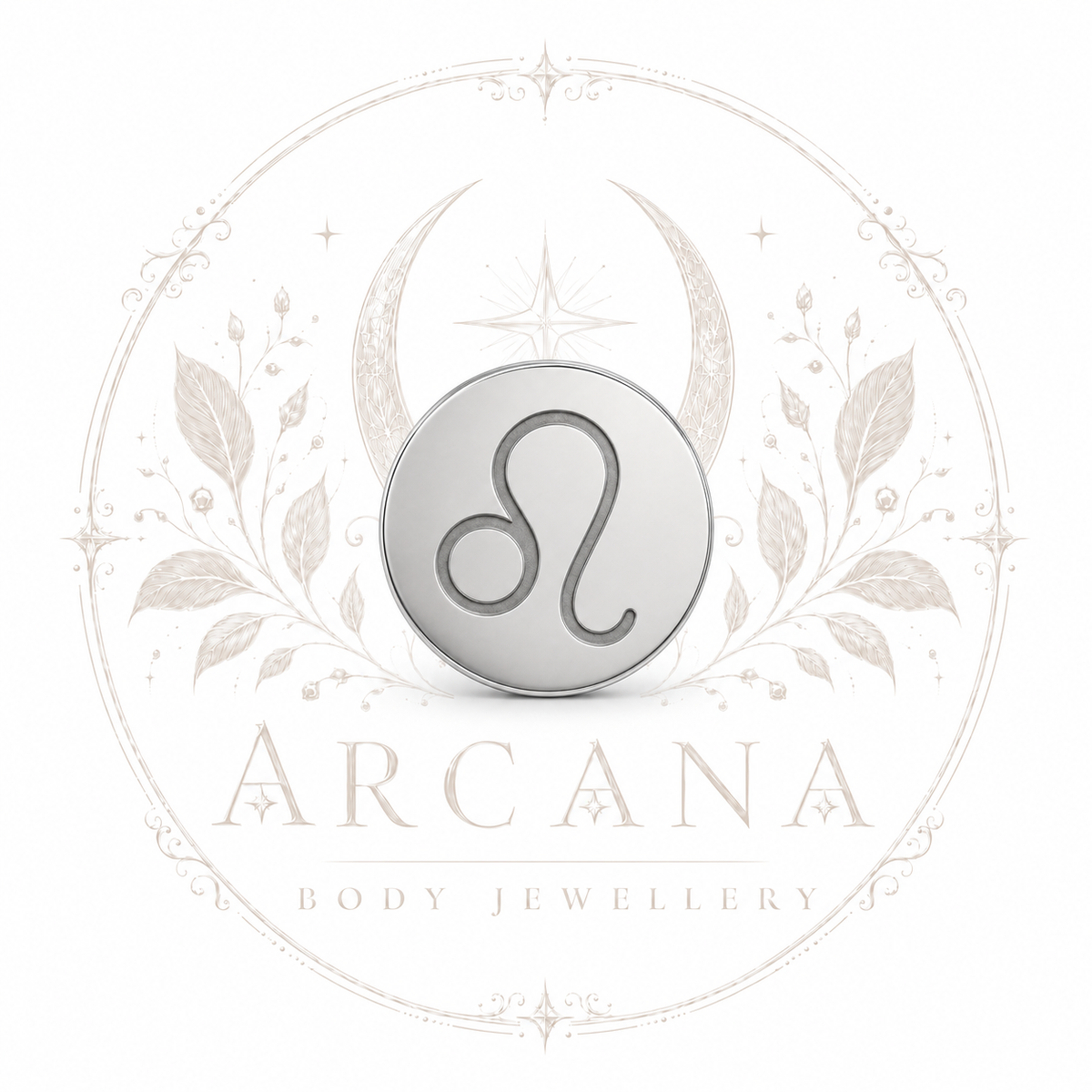 ♌ Leo Zodiac Engraved Flat Back