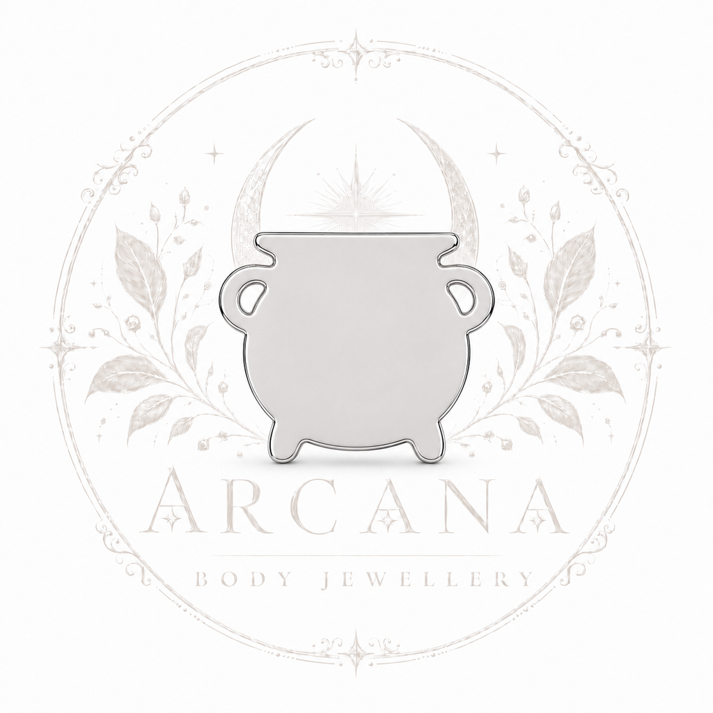Cauldron Shaped Threadless Flat Back