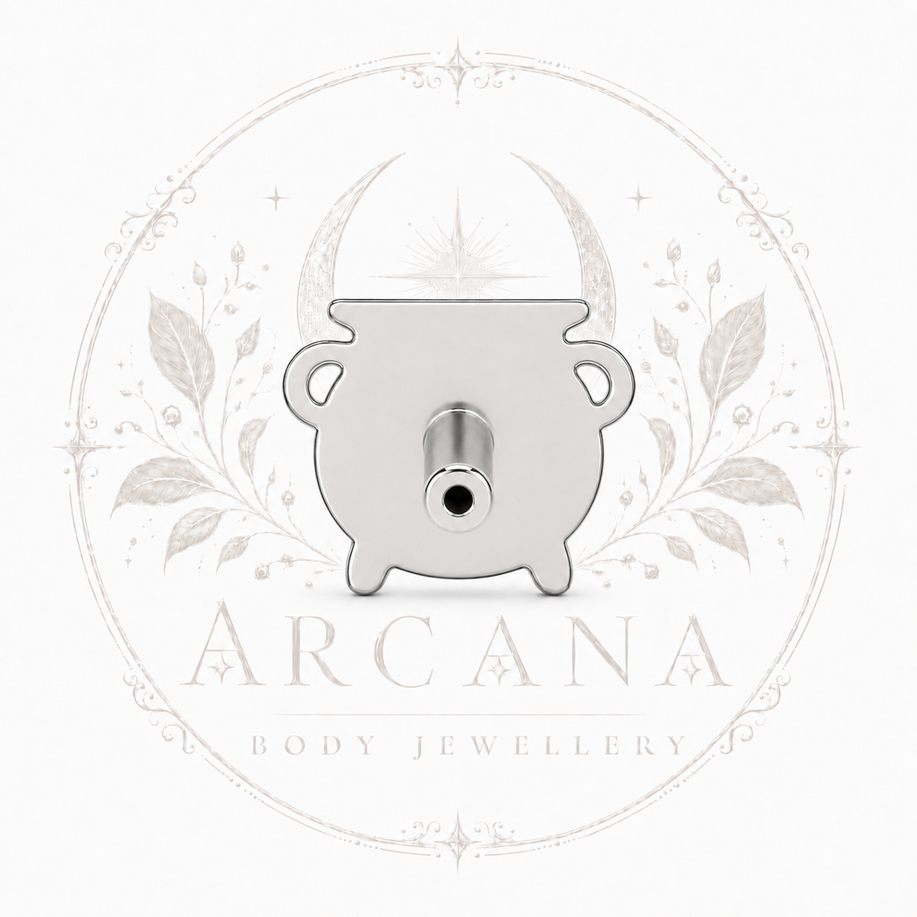 Cauldron Shaped Threadless Flat Back