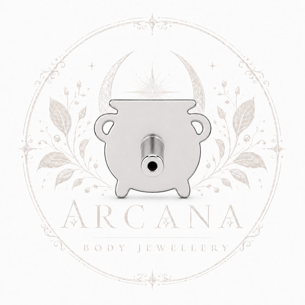 Cauldron Shaped Threadless Flat Back