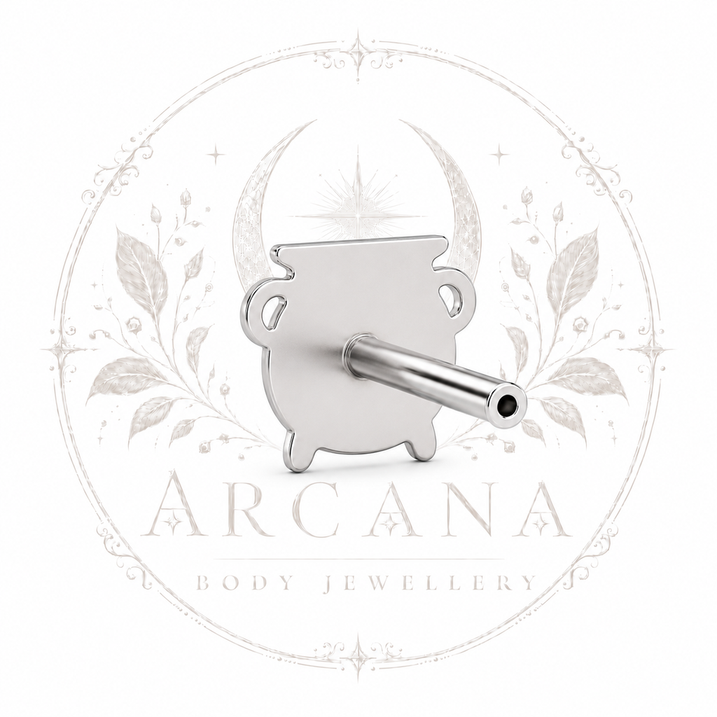 Cauldron Shaped Threadless Flat Back