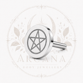 Pentacle Engraved Threadless Flat Back