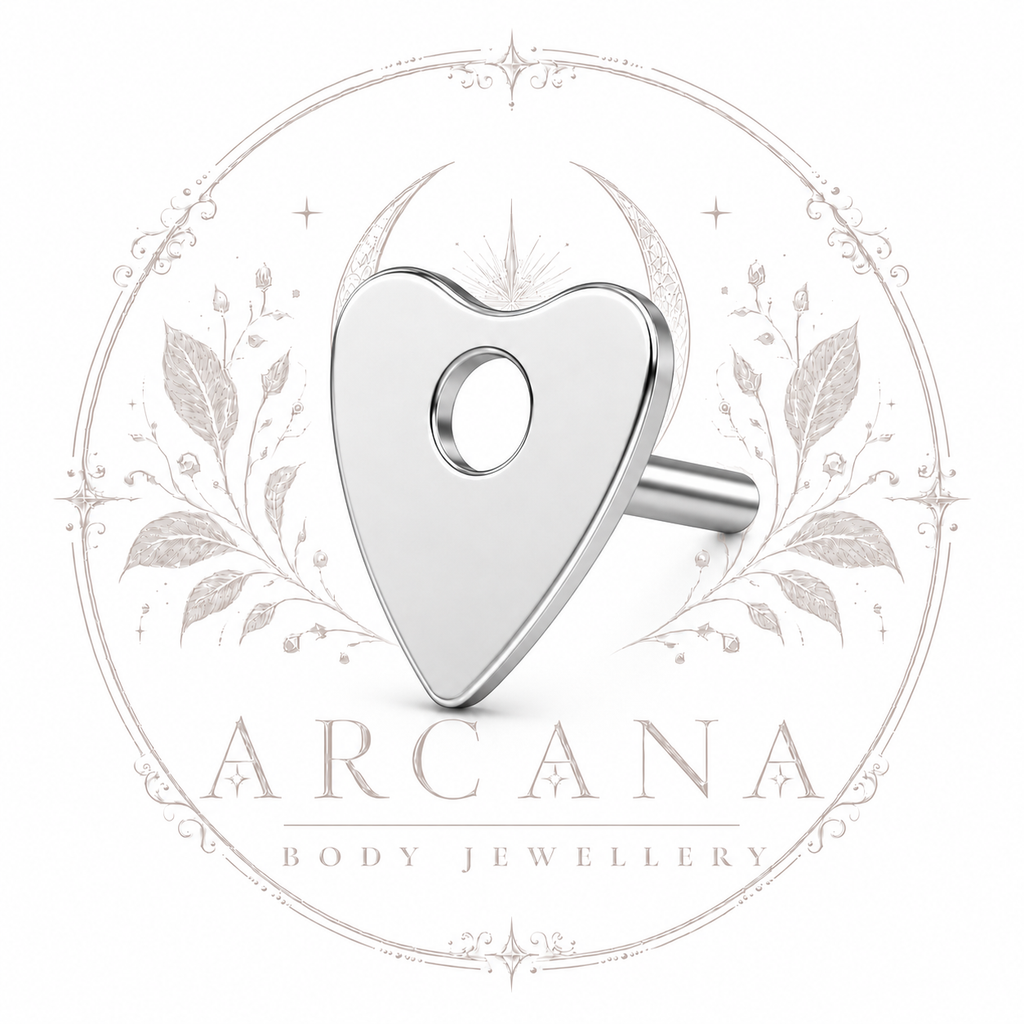 Planchette Shaped Threadless Flatback