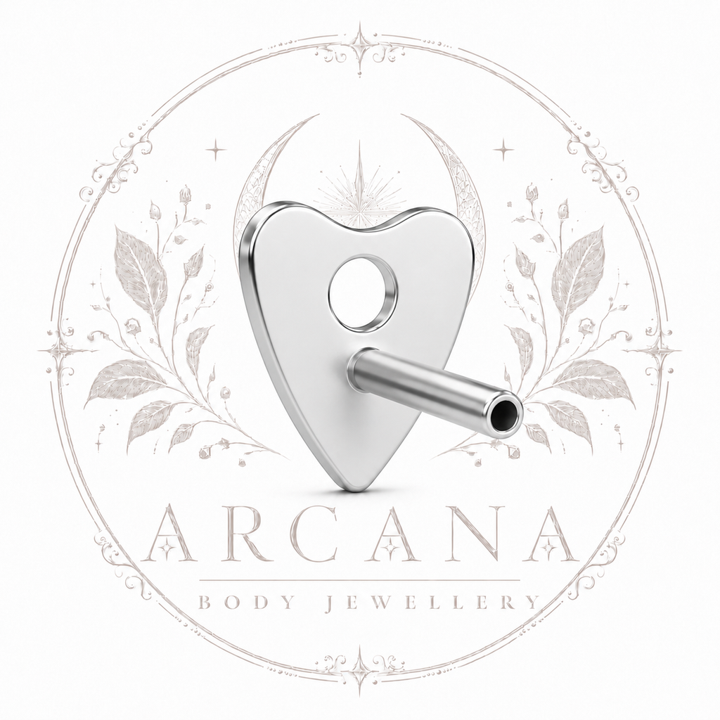 Planchette Shaped Threadless Flatback