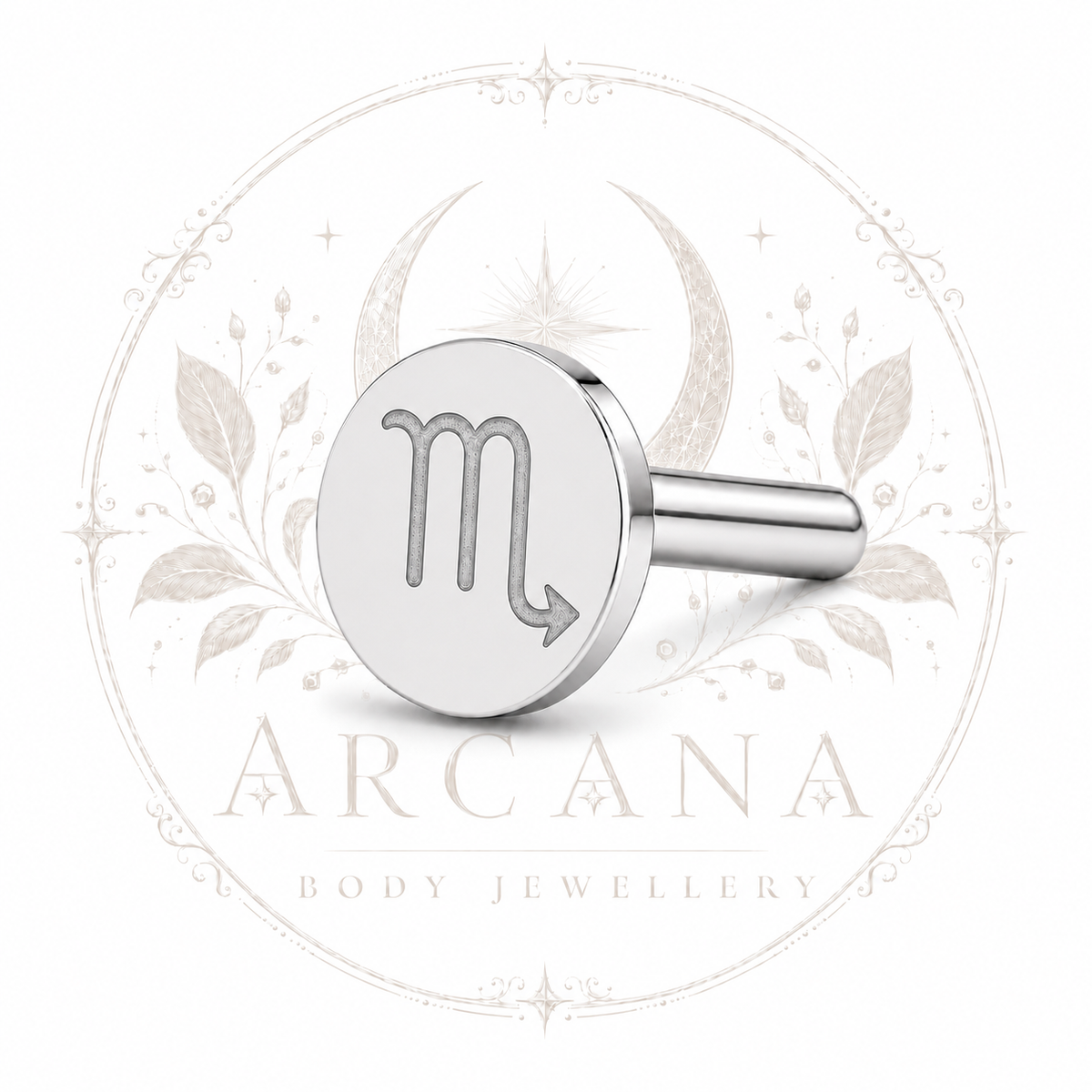 ♏️ Scorpio Zodiac Engraved Flat Back