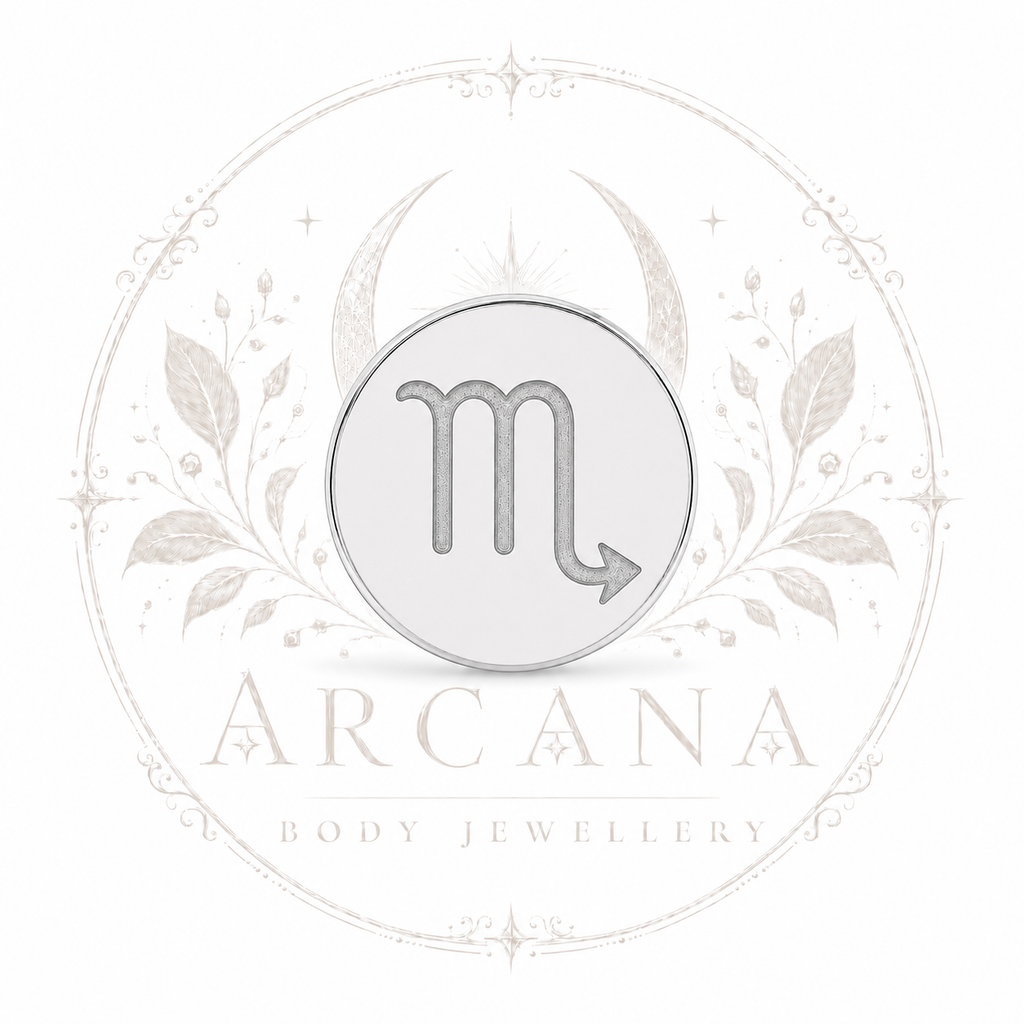 ♏️ Scorpio Zodiac Engraved Flat Back