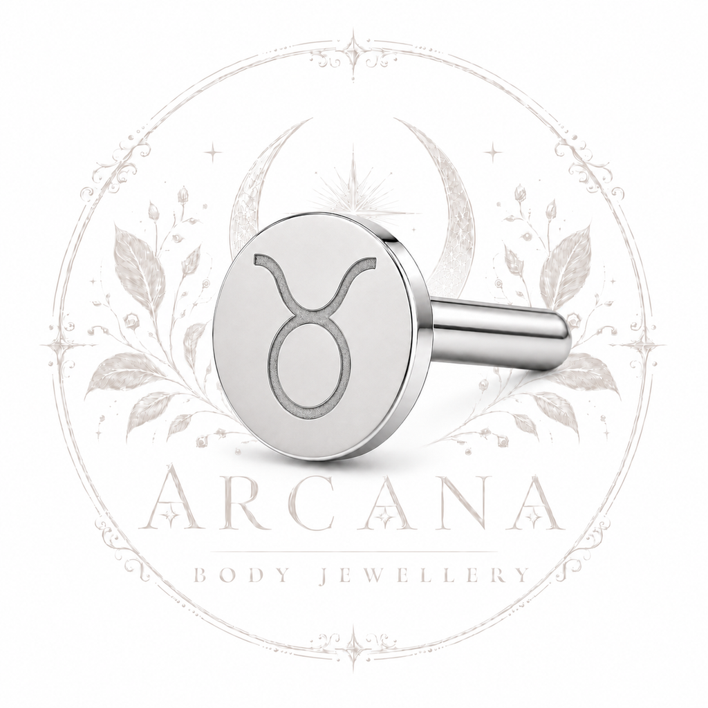 ♉ Taurus Zodiac Engraved Flat Back
