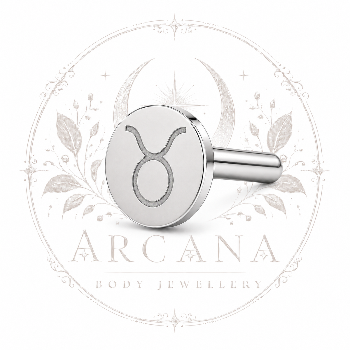 ♉ Taurus Zodiac Engraved Flat Back