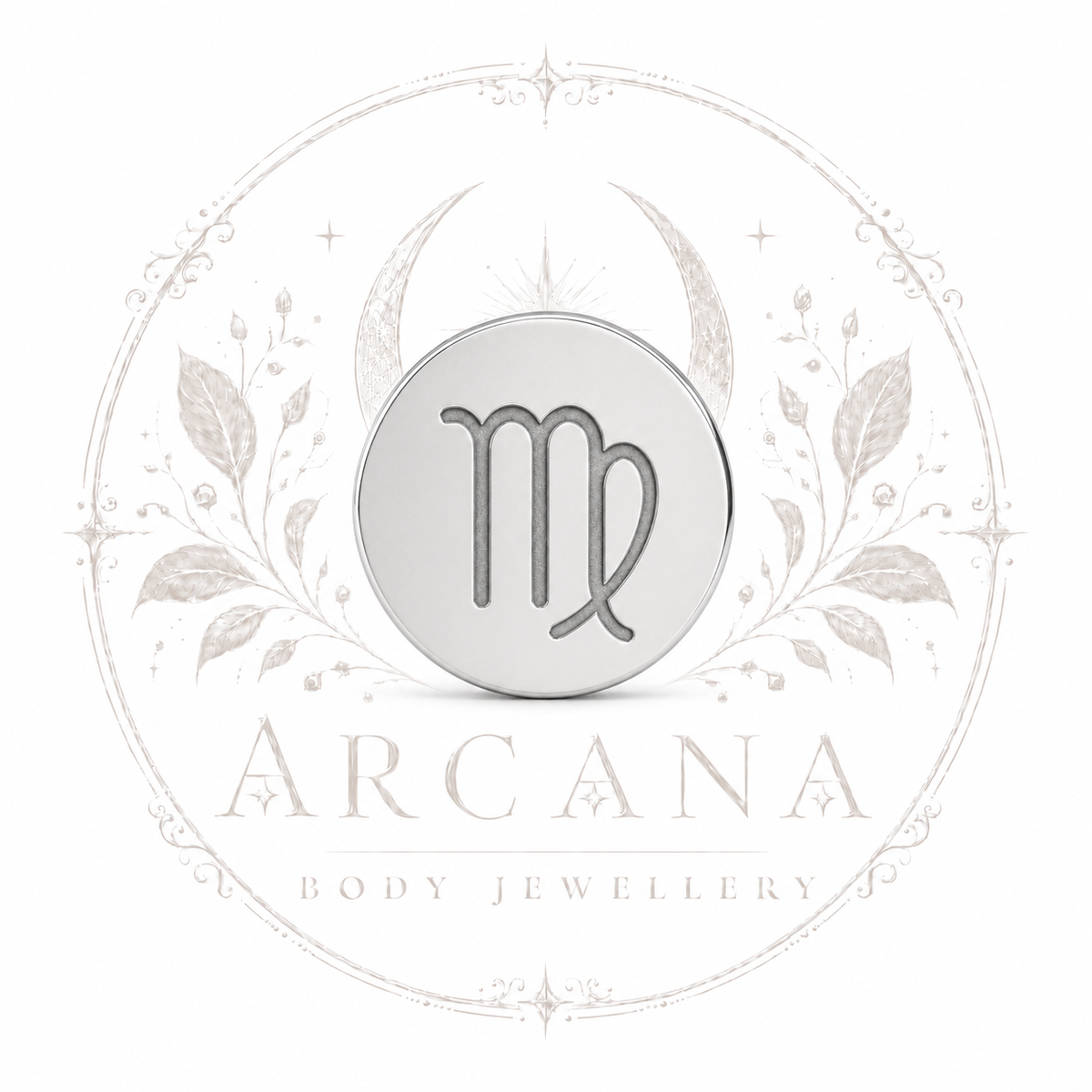 ♍ Virgo Zodiac Engraved Flat Back