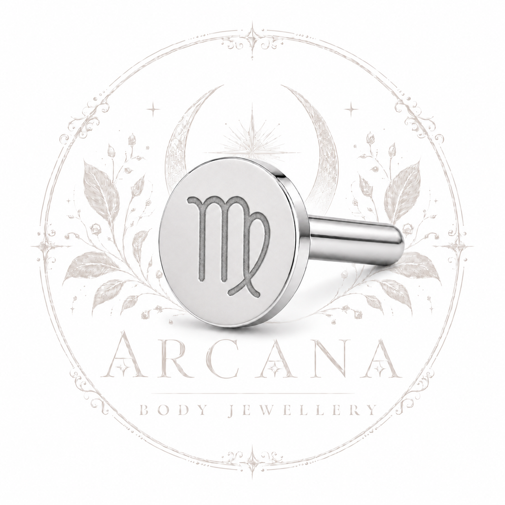 ♍ Virgo Zodiac Engraved Flat Back