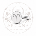 ♈ Aries Zodiac Engraved Flat Back