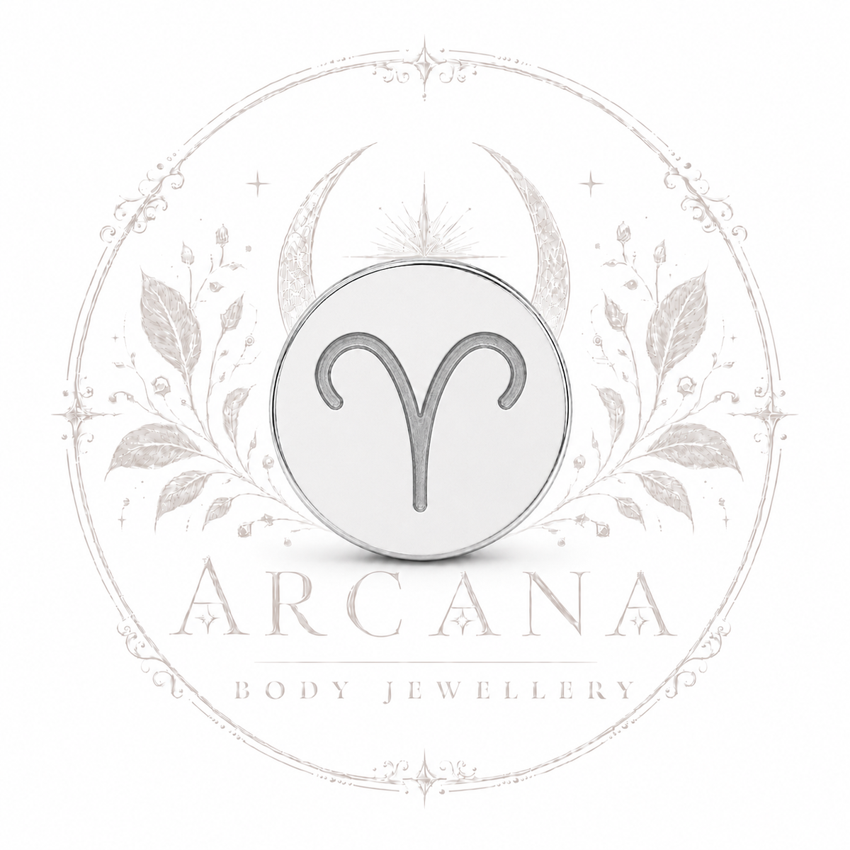 ♈ Aries Zodiac Engraved Flat Back