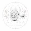 ♋ Cancer Zodiac Engraved Flat Back