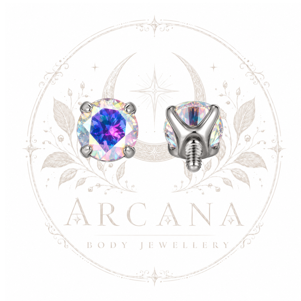 Internally Threaded Prong-Set Gem Top