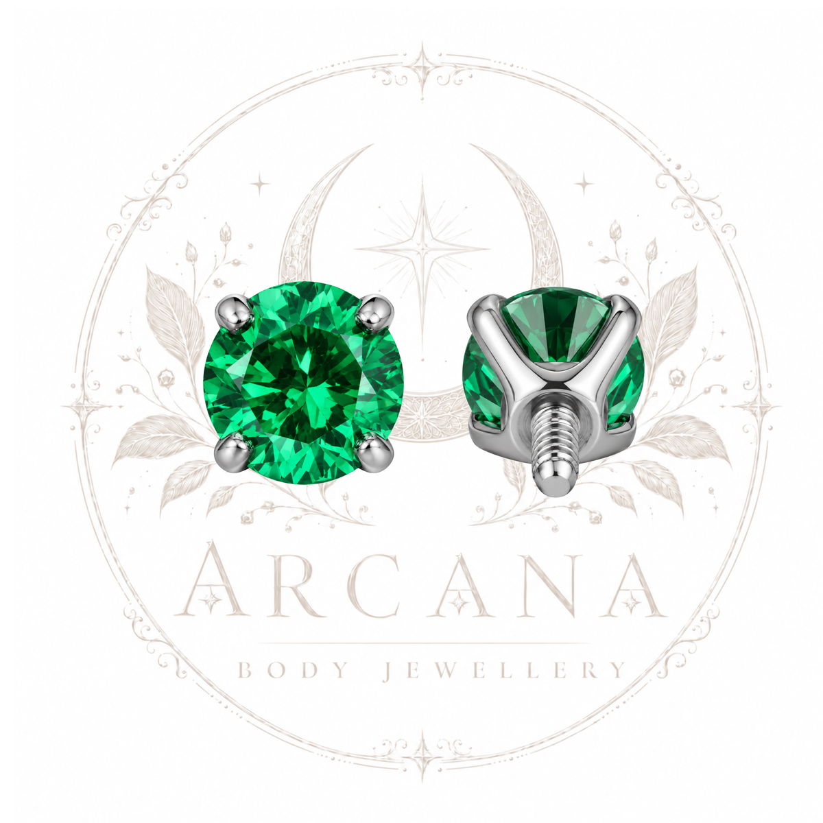 Internally Threaded Prong-Set Gem Top