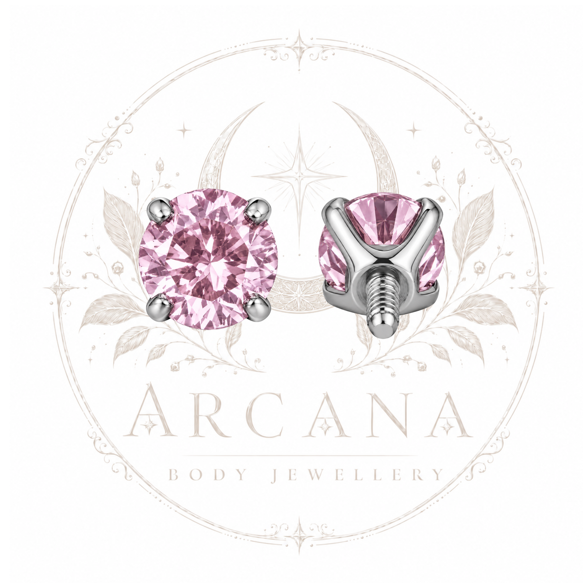 Internally Threaded Prong-Set Gem Top