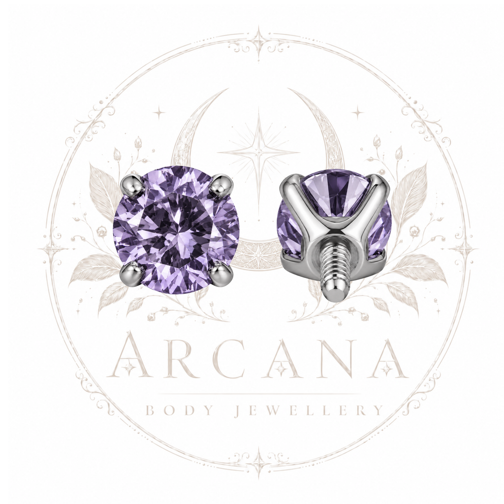 Internally Threaded Prong-Set Gem Top