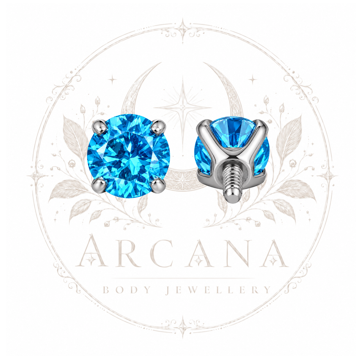 Internally Threaded Prong-Set Gem Top