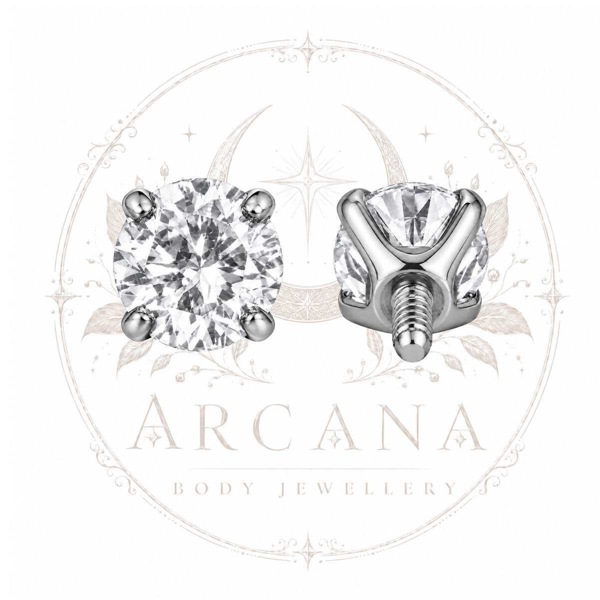 Internally Threaded Prong-Set Gem Top