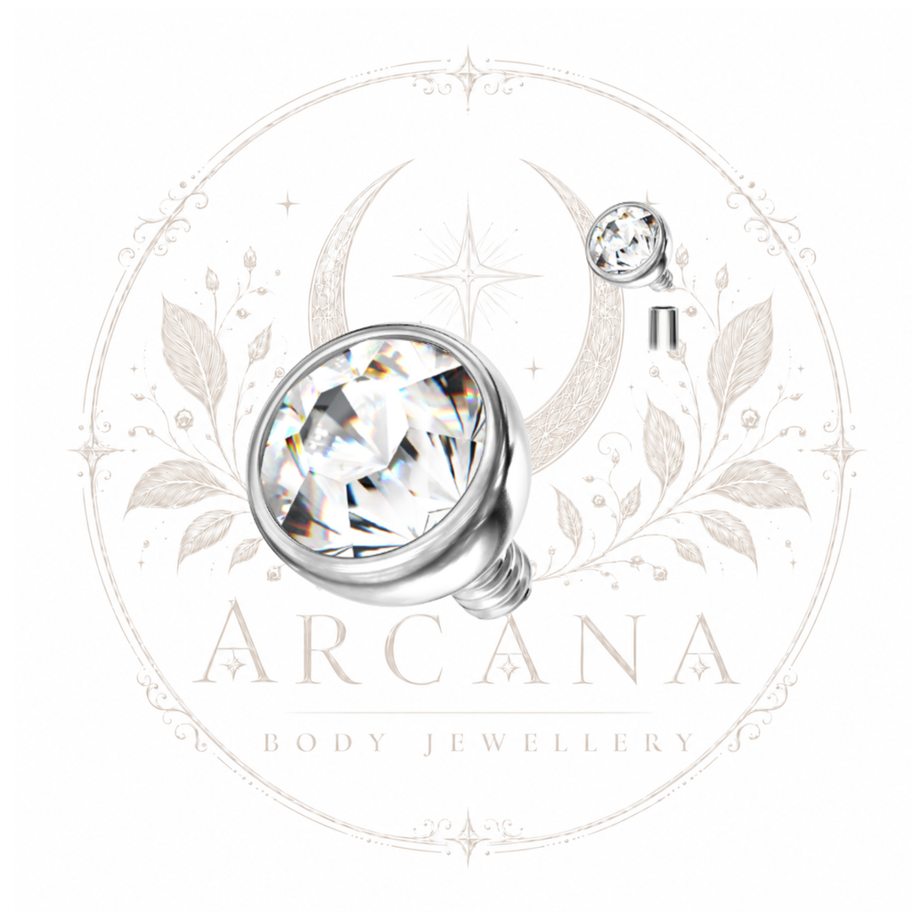 Bezel-Set Gem Top | Internally Threaded