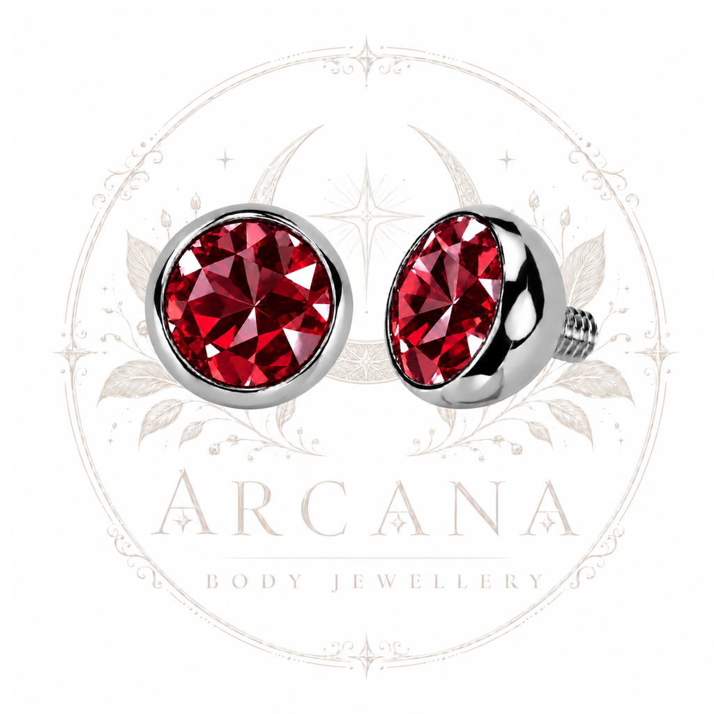 Bezel-Set Gem Top | Internally Threaded