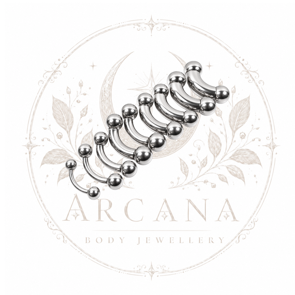 Large Gauge Curved Barbell / Banana Bar | Internally Threaded