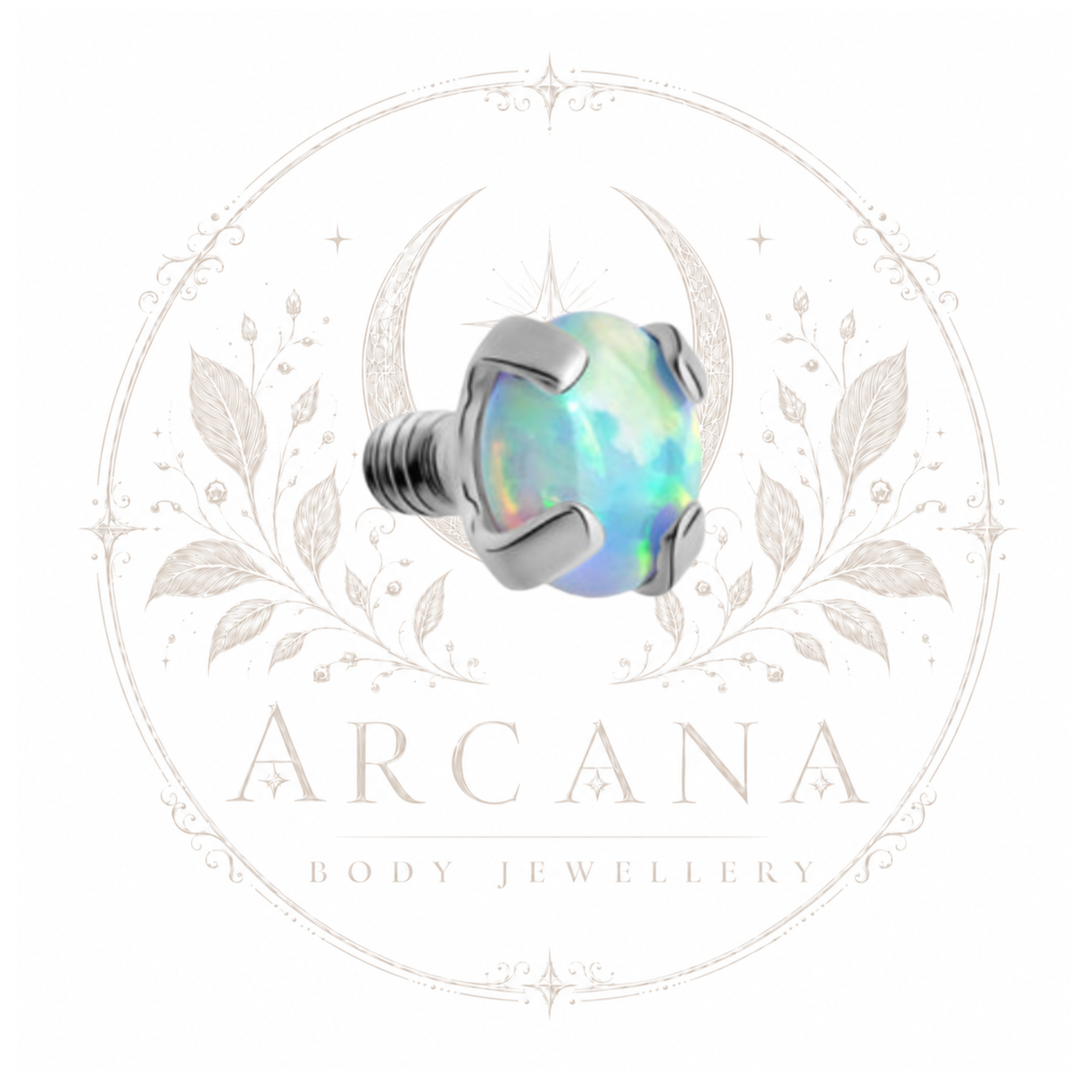 Prong-Set Opal Top | Internally Threaded