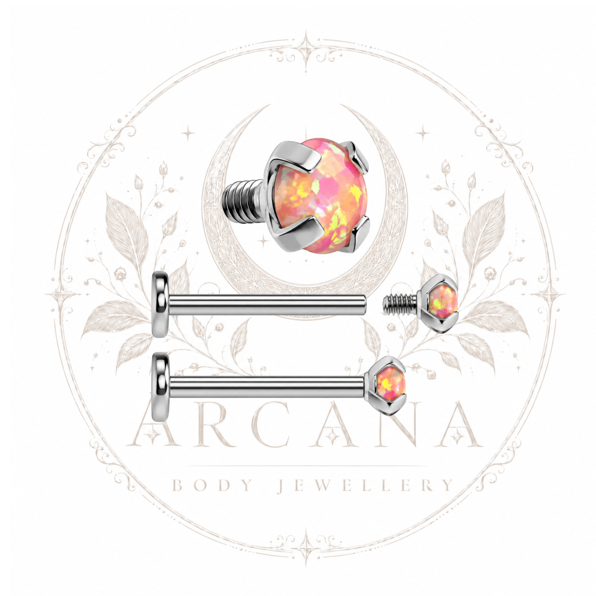 Prong-Set Opal Top | Internally Threaded