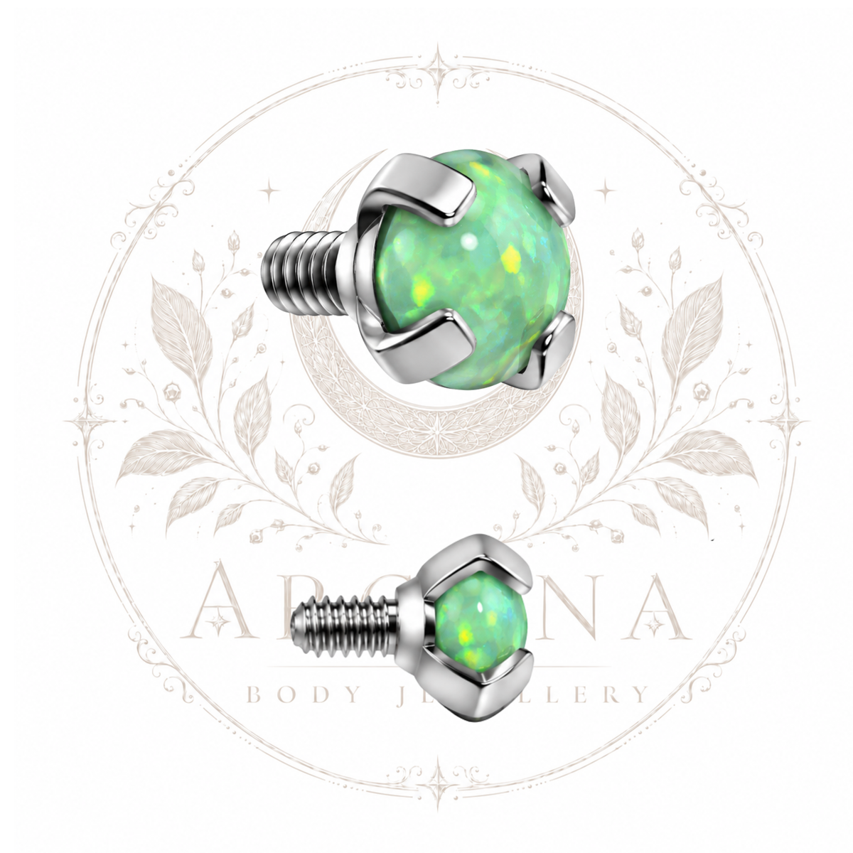Prong-Set Opal Top | Internally Threaded