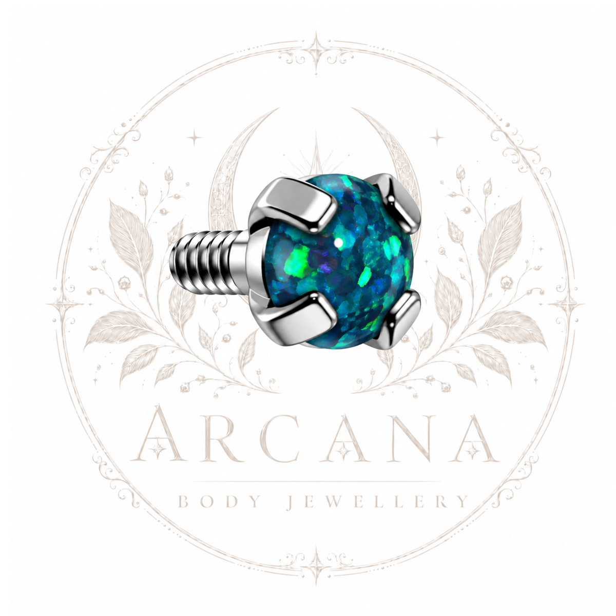 Prong-Set Opal Top | Internally Threaded