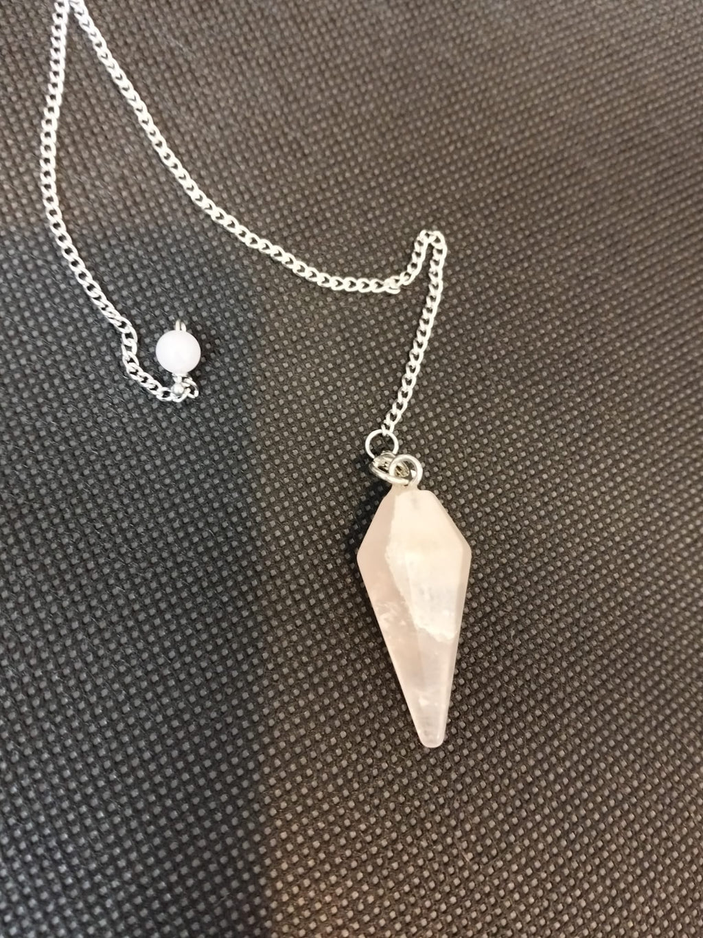 Clearance Cauldron — Rose Quartz Crystal Pendulum | Cracked, but Still Enchanted