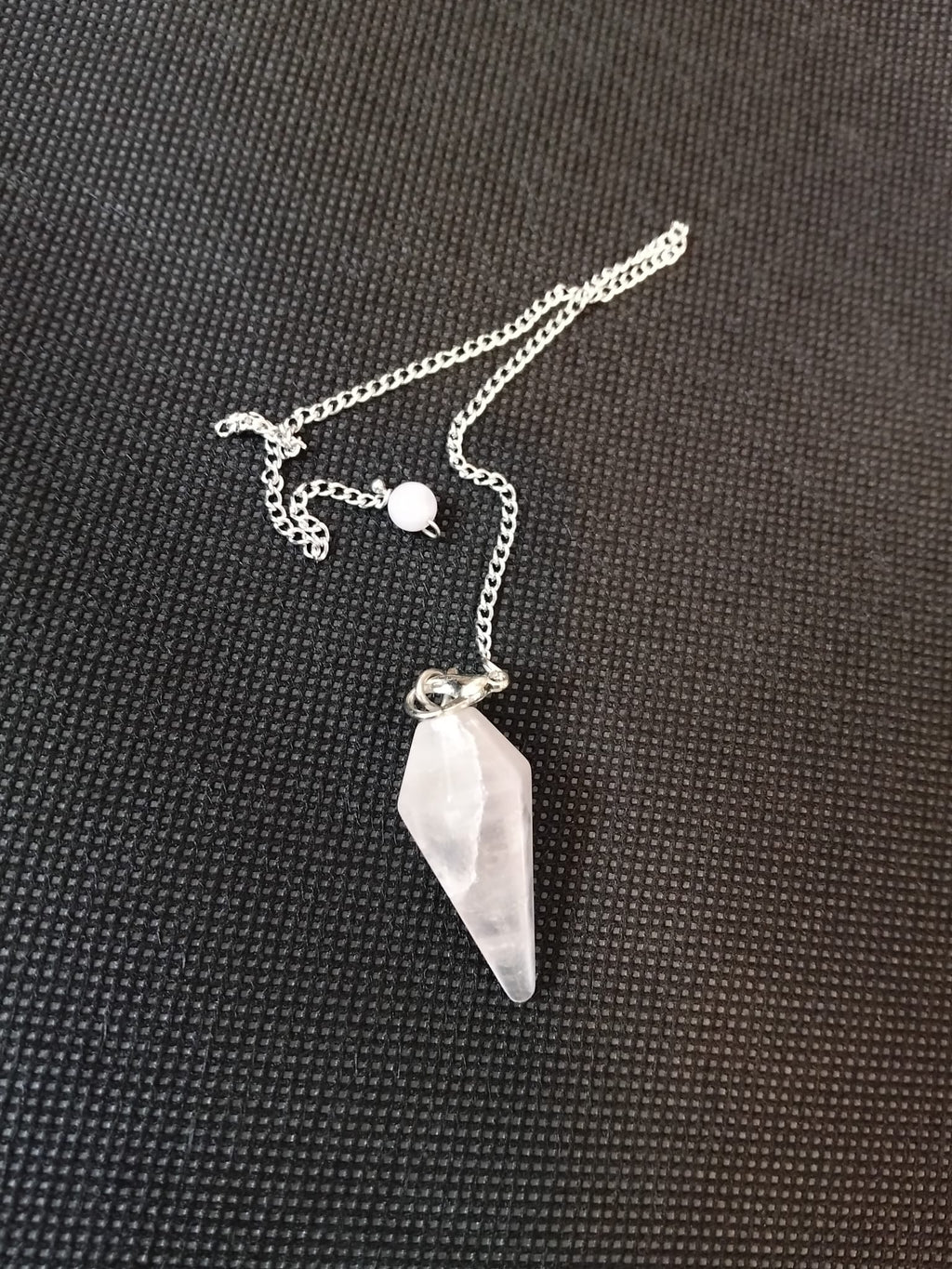Clearance Cauldron — Rose Quartz Crystal Pendulum | Cracked, but Still Enchanted
