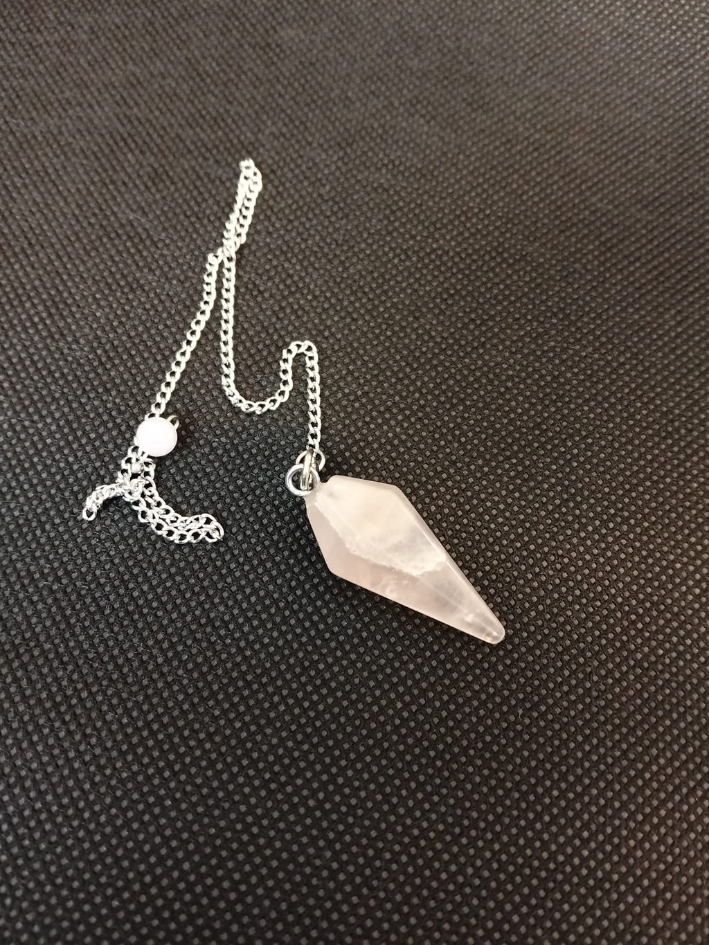 Clearance Cauldron — Rose Quartz Crystal Pendulum | Cracked, but Still Enchanted