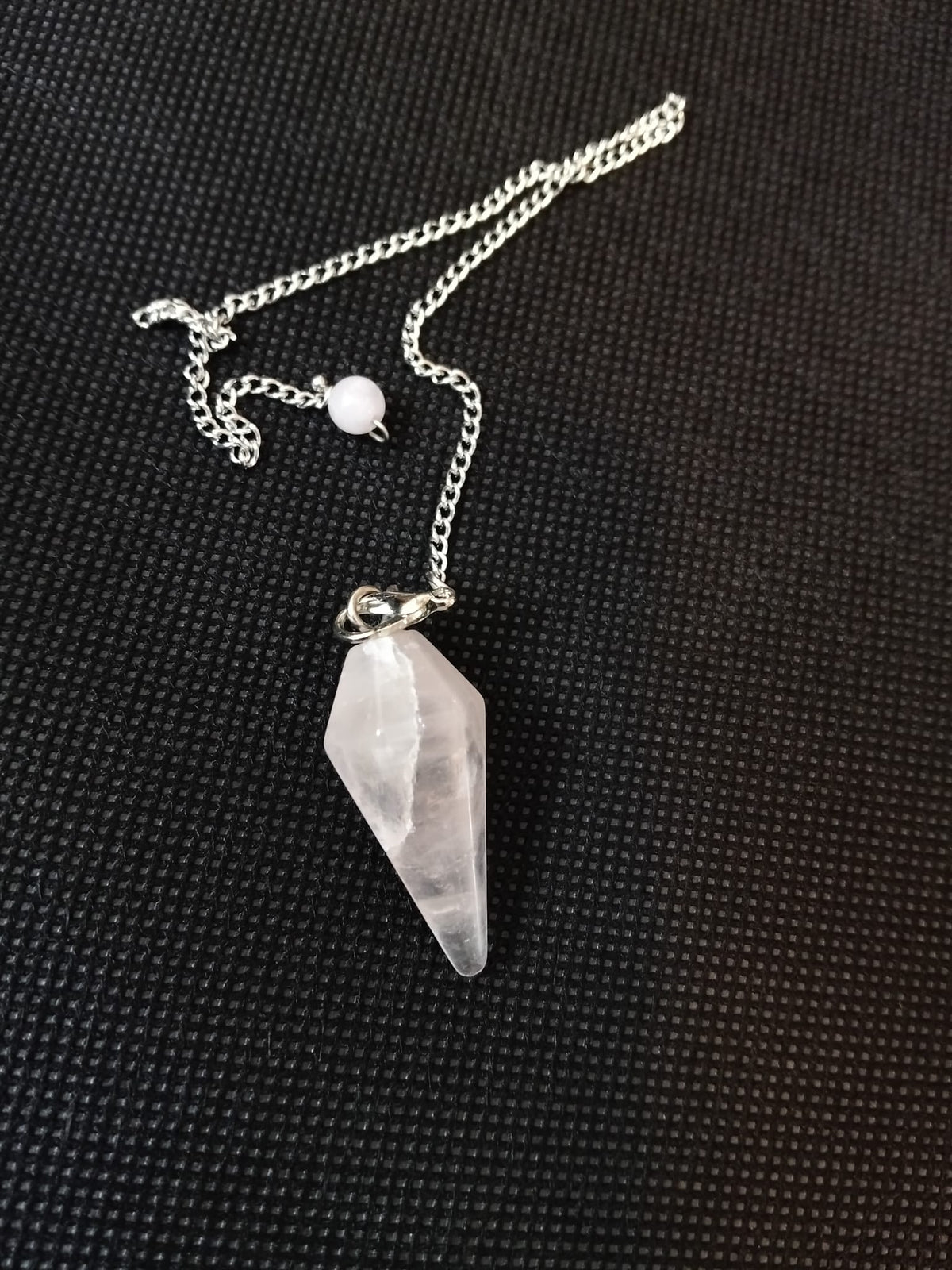 Clearance Cauldron — Rose Quartz Crystal Pendulum | Cracked, but Still Enchanted