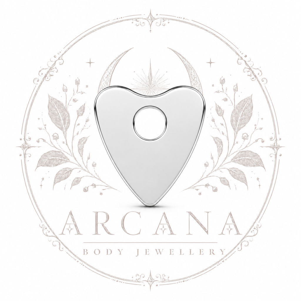 Planchette Shaped Threadless Flatback