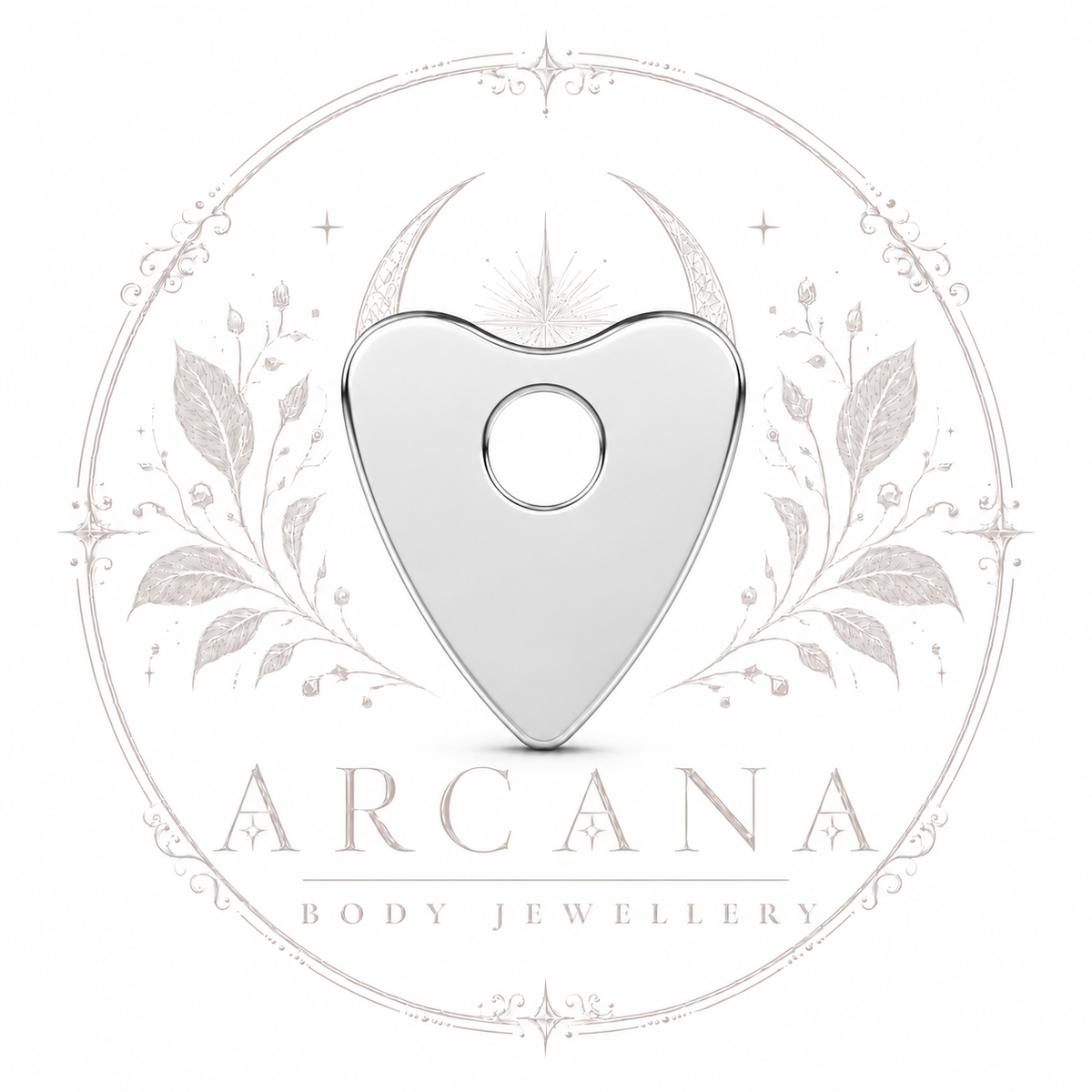 Planchette Shaped Threadless Flatback