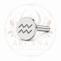 ♒ Aquarius Zodiac Engraved Flat Back